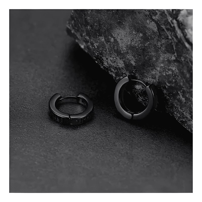 PACK 2 PARES AROS RUNAS VIKINGAS HOMBRE MUJER PIERCING #1 - 1