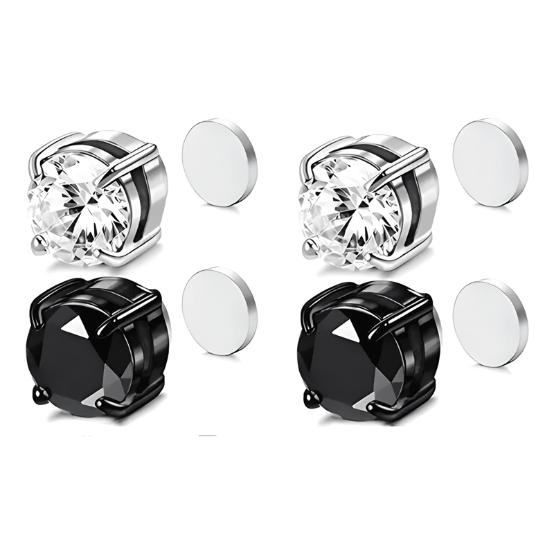 PENDIENTES AROS IMAN HOMBRE MUJER SIN PERFORACION #1 - 2