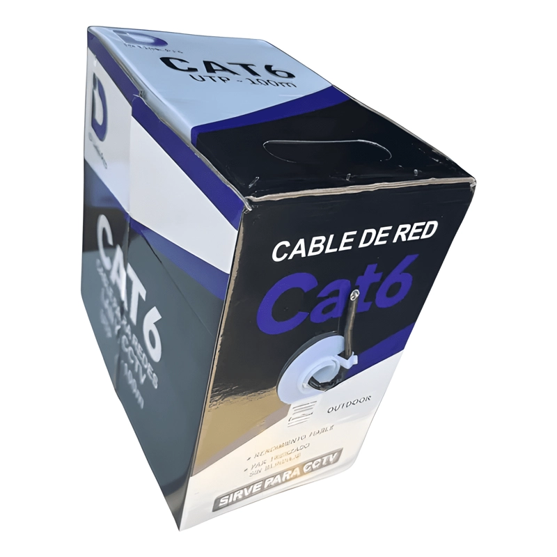 CABLE DE RED EXTERIOR CAT6 100M UTP DOBLE CHAQUETA #12 - 1