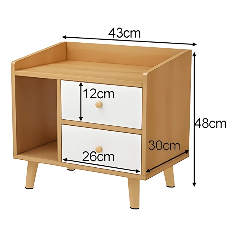 MESA LATERAL RETRO CON CAJON 43X30X48CM - 3