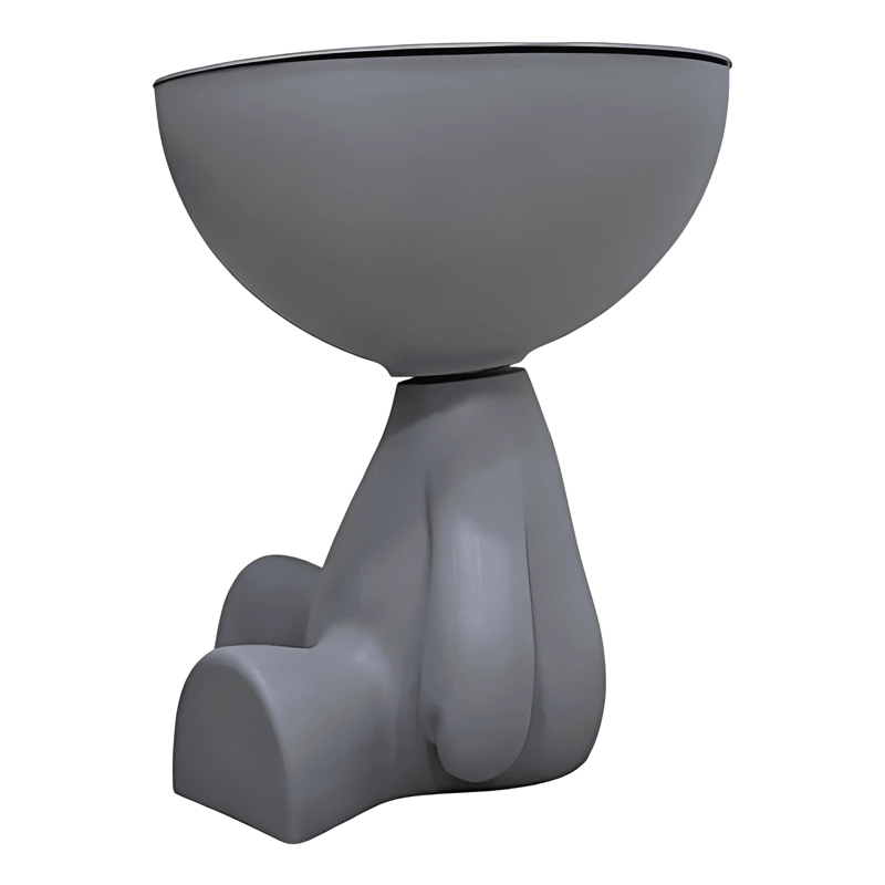MESA AUXILIAR CON COMPARTIMENTO ORGANIZADOR GRIS - 1