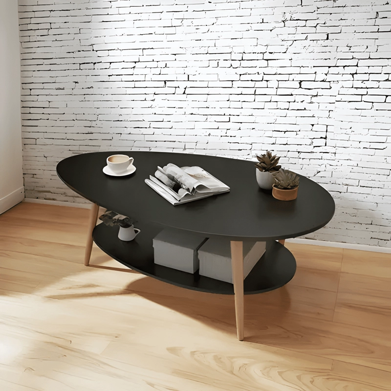MESA DE CENTRO OVOIDE DOS NIVELES 90X50X42CM #3 - 4