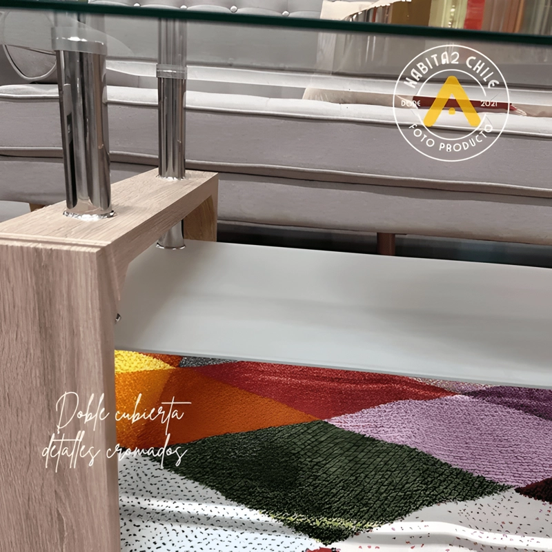 MESA DE CENTRO DE VIDRIO RECTANGULAR 100CM - 4
