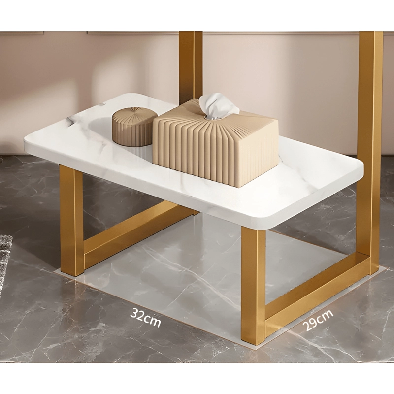 MESA DE CENTRO FIERRO MADERA MESA LIVING MESA HOGAR 60X56CM - 3