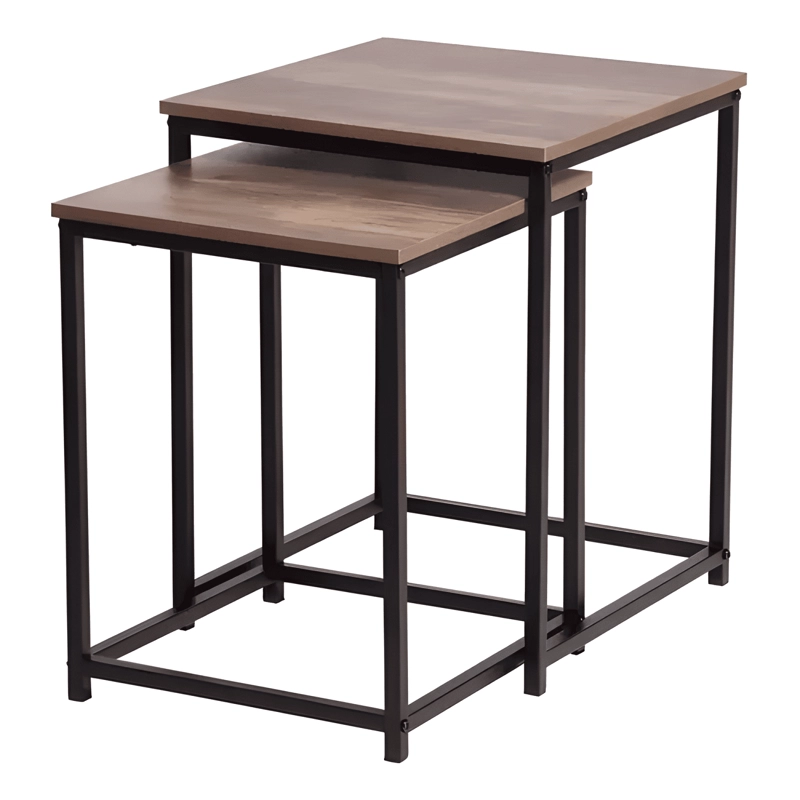 MESA DE CENTRO MESA AUXILIAR MESA LATERAL LIVING SET RUSTICA - 3