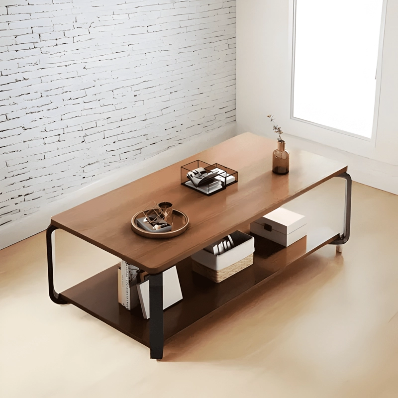 CENTRO DE MESA MADERA 2 NIVELES | MODERNA COLOR MARRON - 4
