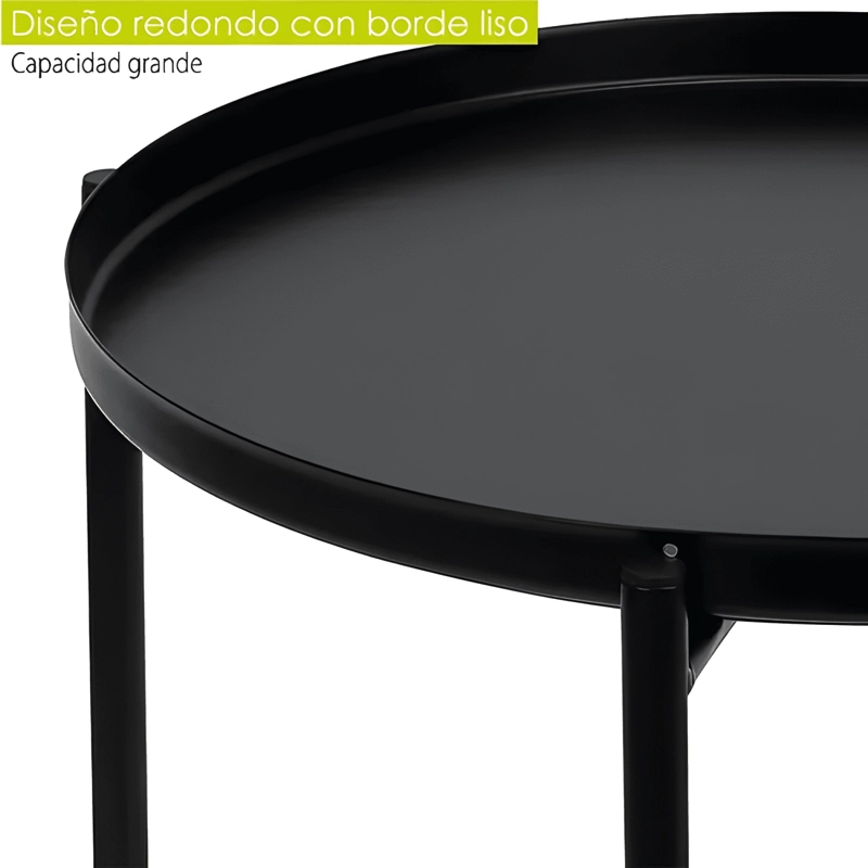 MESA LATERAL AUXILIAR METAL 42X52CM BLANCO #1 - 3