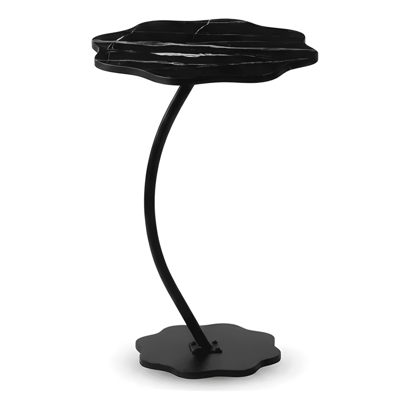 MESA AUXILIAR DISEÑO FLOR 40X60CM NEGRA - 1