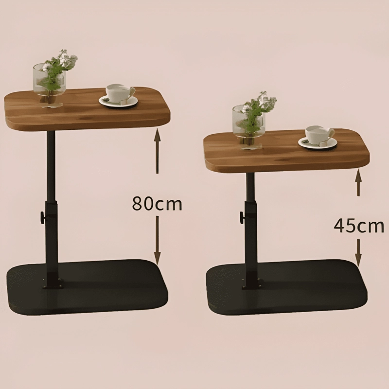 MESA REGULABLE DE CENTRO 360° PARA CAMA Y SOFA MADERA - 2
