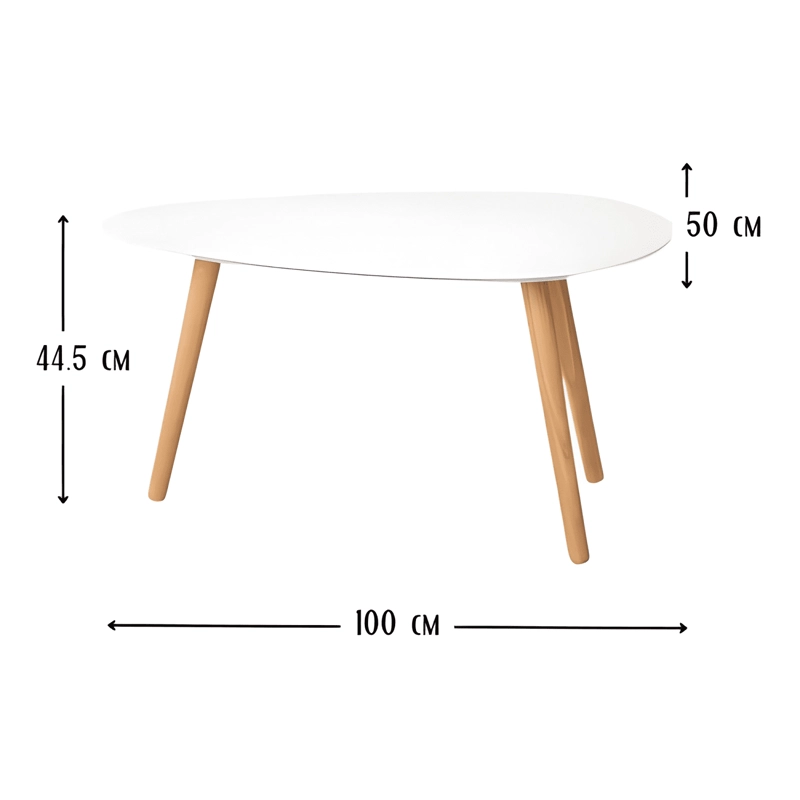 MESA DE CENTRO MINIMALISTA ESTILO NORDICO COLOR NEGRO - 2