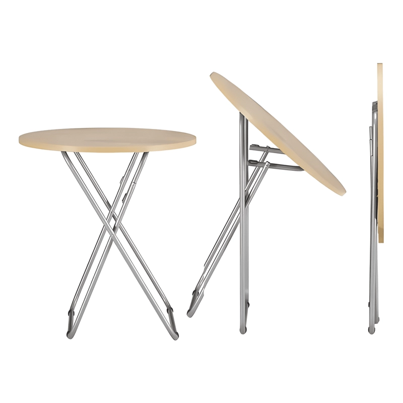 MESA PLEGABLE PORTATIL MULTIUSOS REDONDA 60X62CM - 2