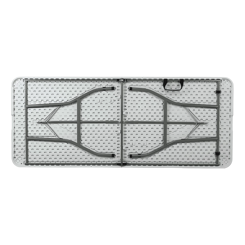 MESA PLEGABLE TRANSPORTABLE + MANTEL RECTANGULAR BLANCA - 2