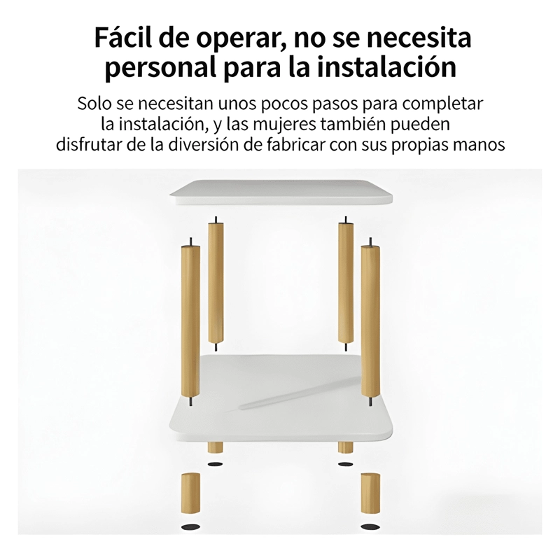 MESA DE CENTRO MINIMALISTA MADERA SALA DE ESTAR AUXILIA #2 - 4