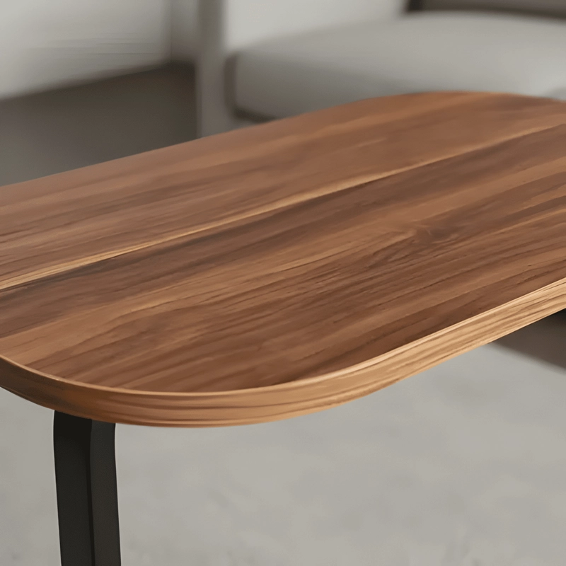 MESA AUXILIAR LATERAL MINIMALISTA TIPO C MADERA Y METAL #3 - 3