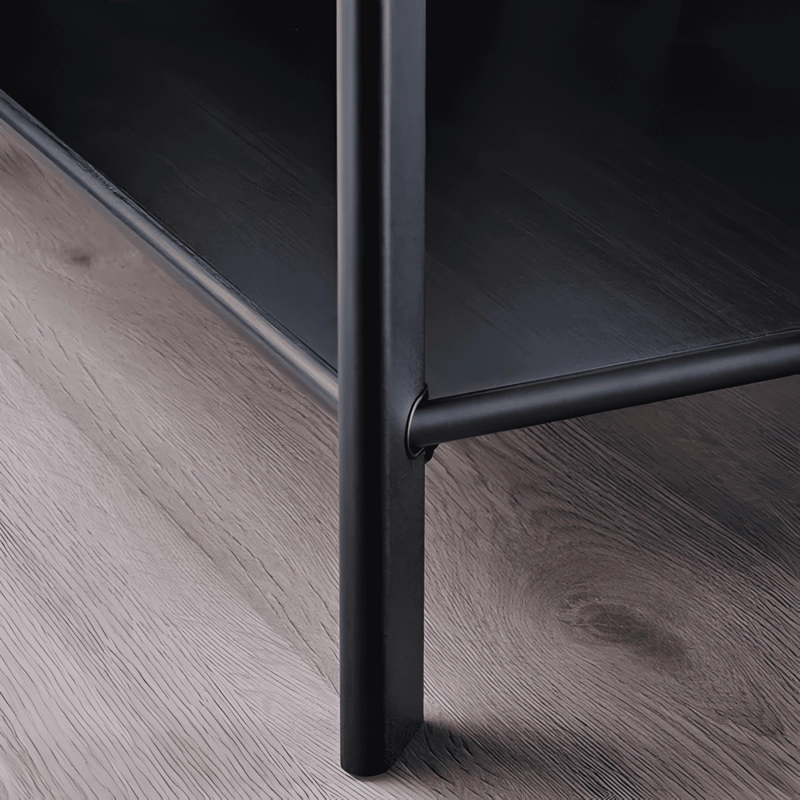 MESA LATERAL BAMBU CON ESTANTE 95X30 CM METAL - 4