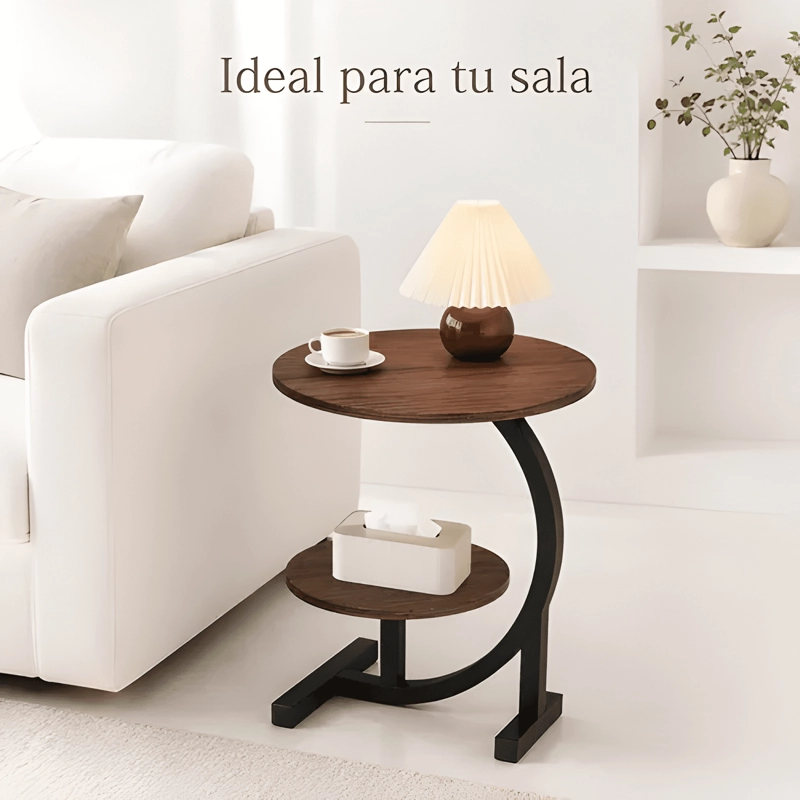 MESA LATERAL CIRCULAR DE 2 NIVELES DISEÑO MINIMALISTA - #2 - 4