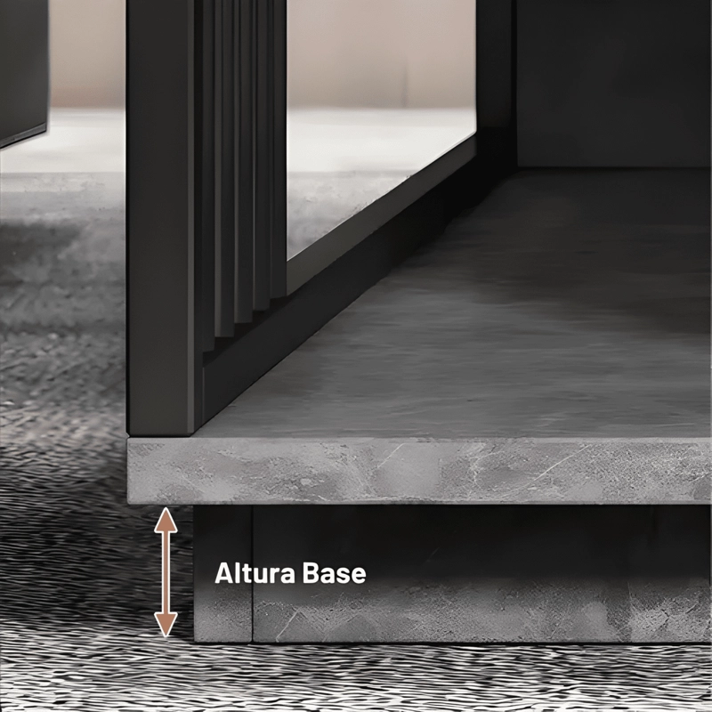MESA DE CENTRO INDUSTRIAL RECTANGULAR CON 2 NIVELES GRIS #4 - 3