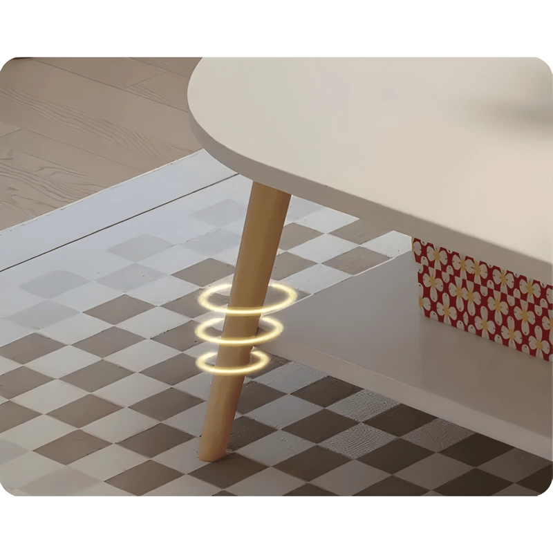 MESA DE CENTRO DOS NIVELES 120X60X42CM MESA REDONDA AUXILIAR - 3