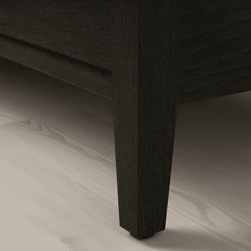 MESA DE CENTRO VIDRIO MADERA 2 CAJONES 107X55 CM - 3