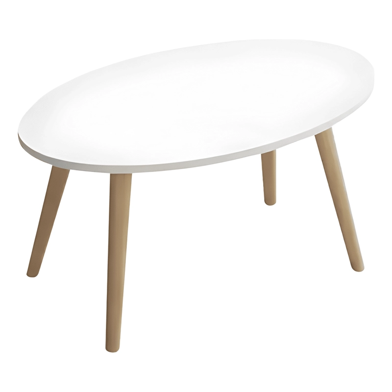 MESA DE CENTRO OVALADA BLANCA #1 - 2