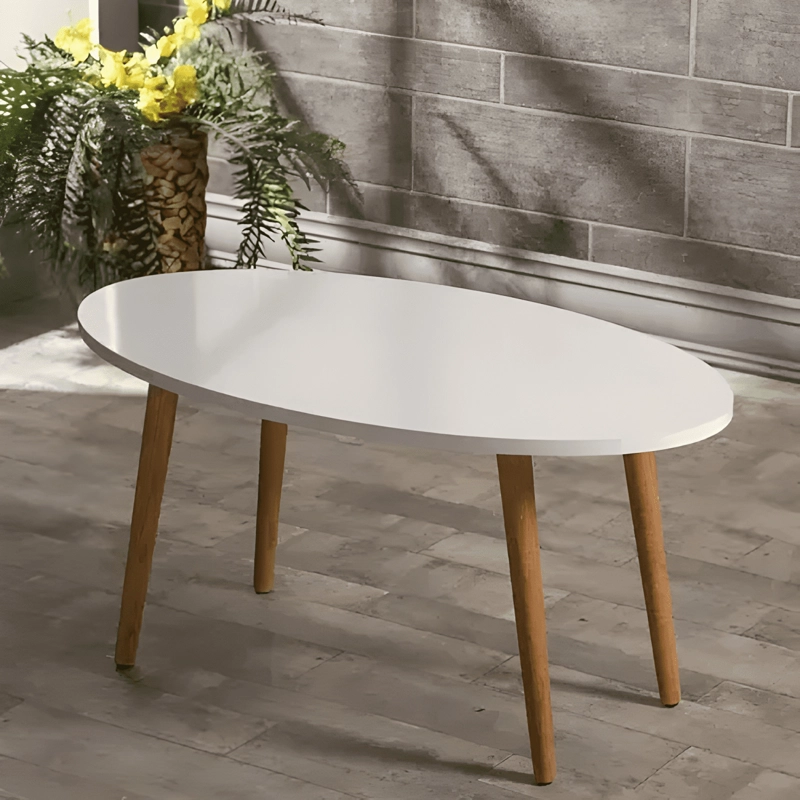 MESA DE CENTRO OVALADA BLANCA #1 - 3