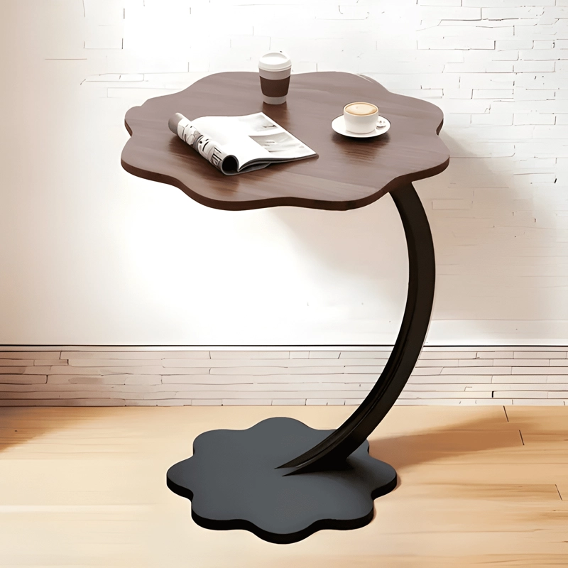 MESA FLOR CENTRO REDONDA LIVING LATERAL AUXILIAR 59X40 CM #1 - 4