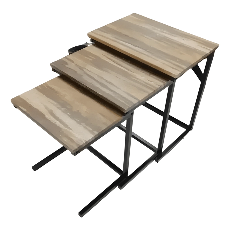 MESA DE CENTRO TRIPLE MESA AUXILIAR MESA LATERAL LIVING SET - 4