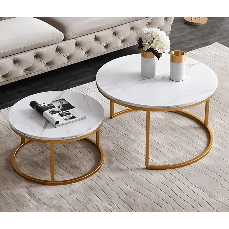 MESA REDONDA LIVING LATERAL, MESA CENTRO PEQUENA BLANCO - 3
