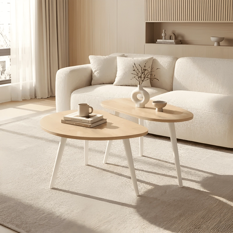 JUEGO MESA DE CENTRO LIVING ADRIANA MINIMALISTA #4 - 4