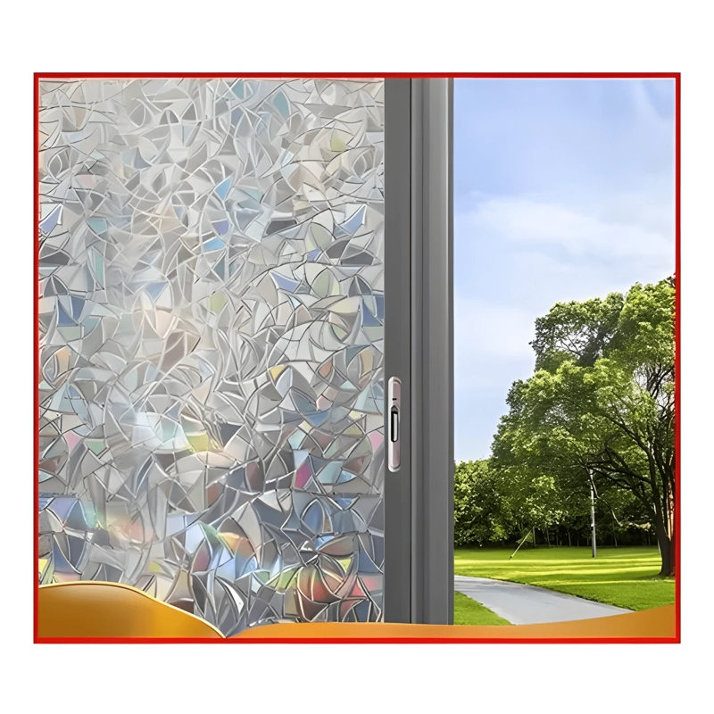 ROLLO 2MT*60CM VINILO VENTANA VIDRIO PRISMA 3D PRIVACIDAD - 1
