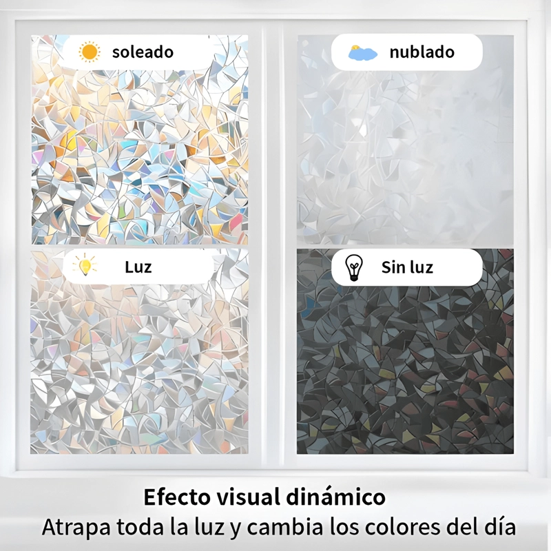 PELICULA ELECTROSTATICA PARA VIDRIO DE VENTANA 60×300CM/ 3D - 2
