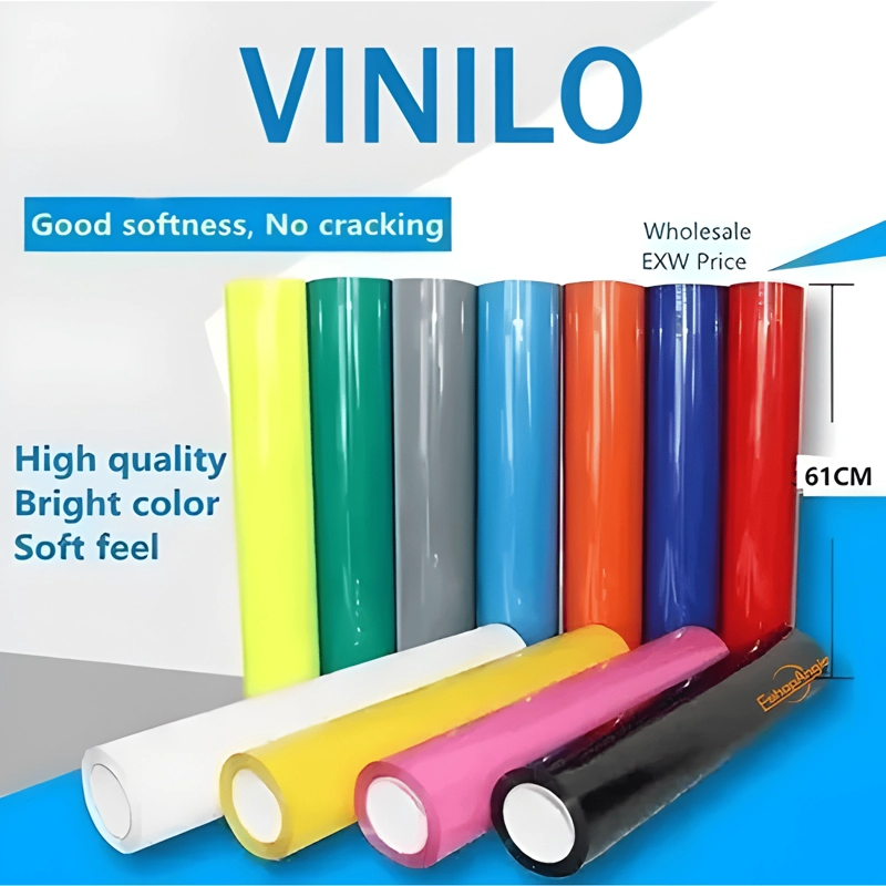 VINILO TERMOTRANSFERIBLE PVC PARA TEXTILES 60CM POR ROSA - 4