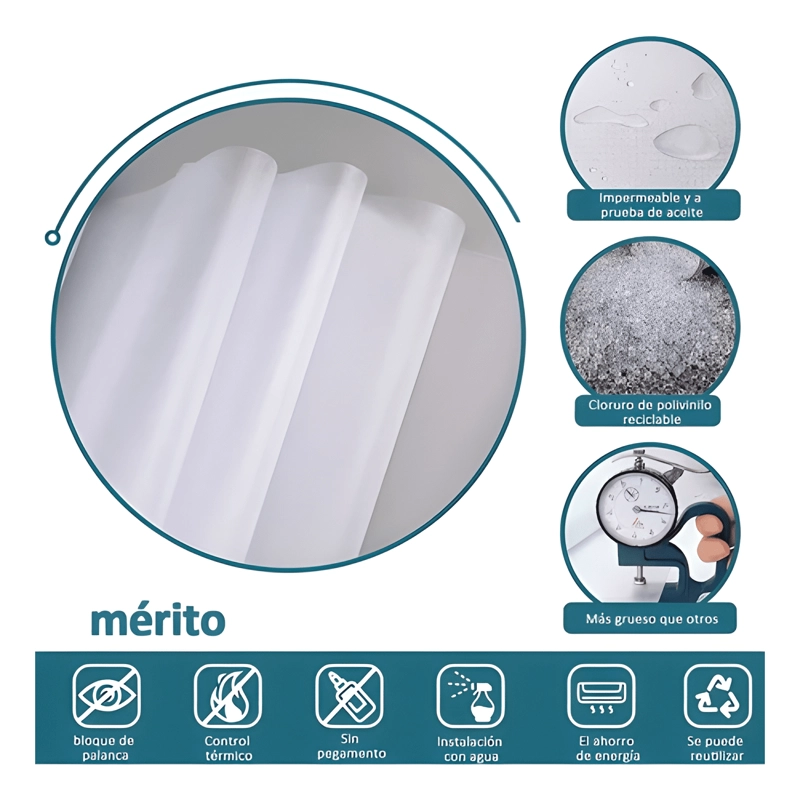 EMPAVONADO P/ VIDRIOS PRIVACIDAD OPACO FILM 60CM*3M BLANCO - 1