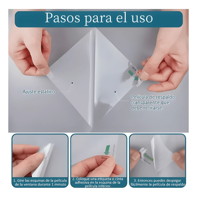 EMPAVONADO P/ VIDRIOS PRIVACIDAD OPACO FILM 60CM*3M BLANCO - 2