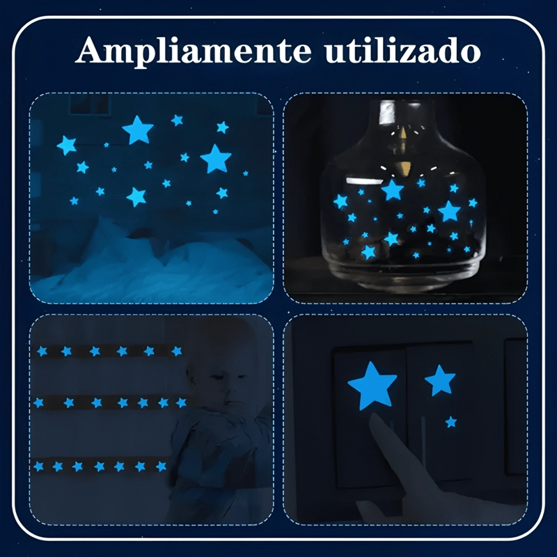 ADHESIVOS FLUORESCENTES DE ESTRELLAS Y LUNAS BRILLANTES #9 - 3