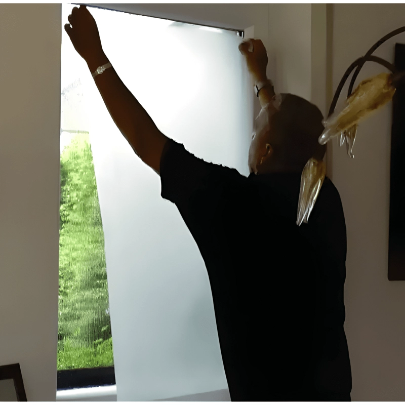 EMPAVONADO PARA VIDRIOS PRIVACIDAD OPACO FILM VENTANA GRIS - 2