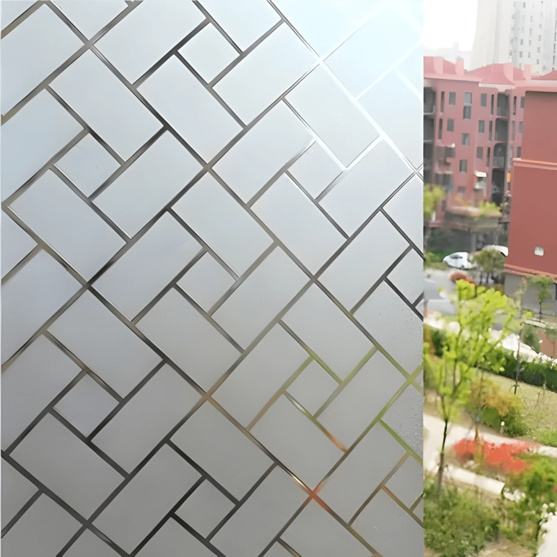 VINILO PARA VENTANA ADHESIVO 2MTX45CM DISEÑO RECTANGULAR TRA - 4
