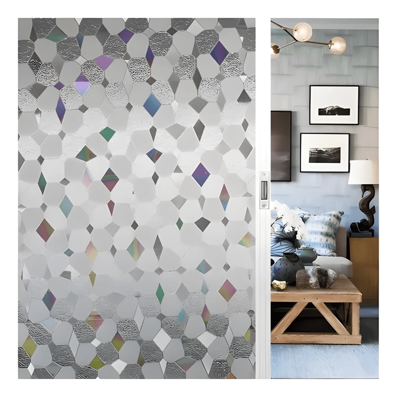 ROLLO VINILO VENTANA VIDRIO 2MT*45CM PRISMA 3D PRIVACIDAD - 3