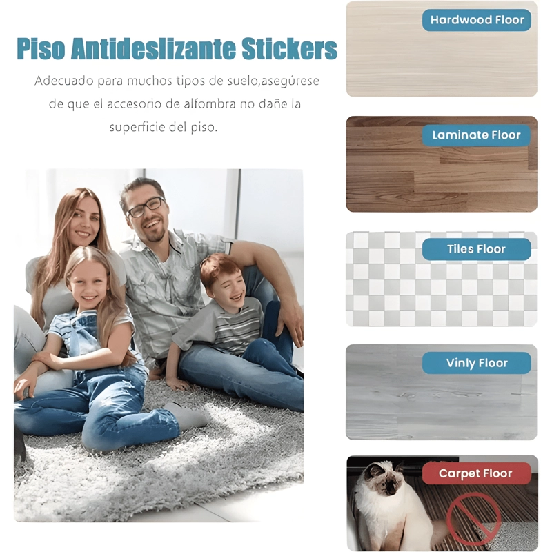 ALMOHADILLAS PARA FIJAR ALFOMBRAS ANTIDESLIZANTES PACK X4 #3 - 2