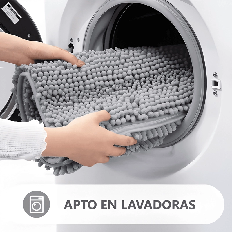 TAPETE ALFOMBRILLA DE BAÑO SUPER ABSORBENTE PISO TINA GRIS - 4
