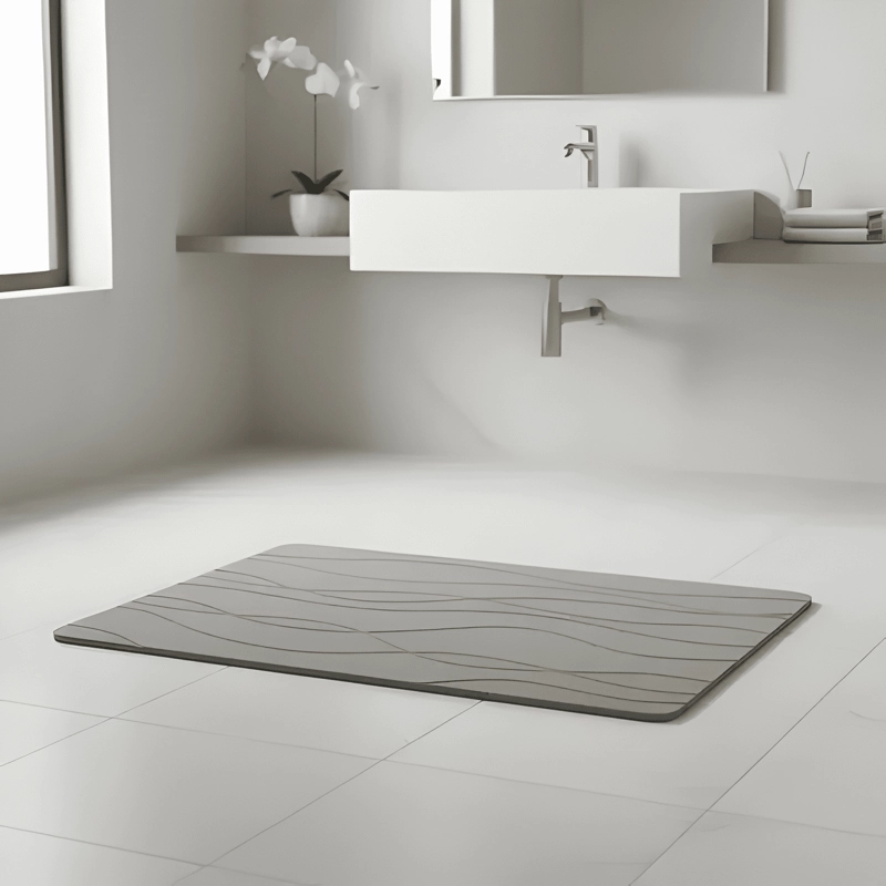 BAJADA DE BAÑO ULTRA ABSORBENTE RIGIDA DUCHA SECADO RAPIDO - 4