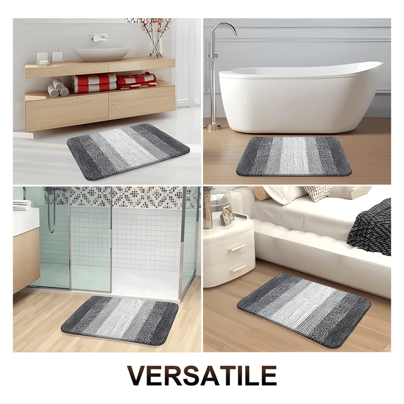 ALFOMBRA DE BAÑO DE MICROFIBRA ABSORBENTE EXTRASUAVE GRIS #1 - 1