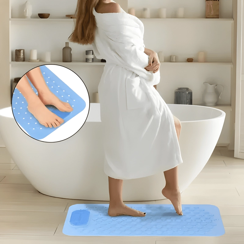 TAPETE GOMA ANTIDESLIZANTE PISO DE DUCHA BAÑO 36×69CM - 4
