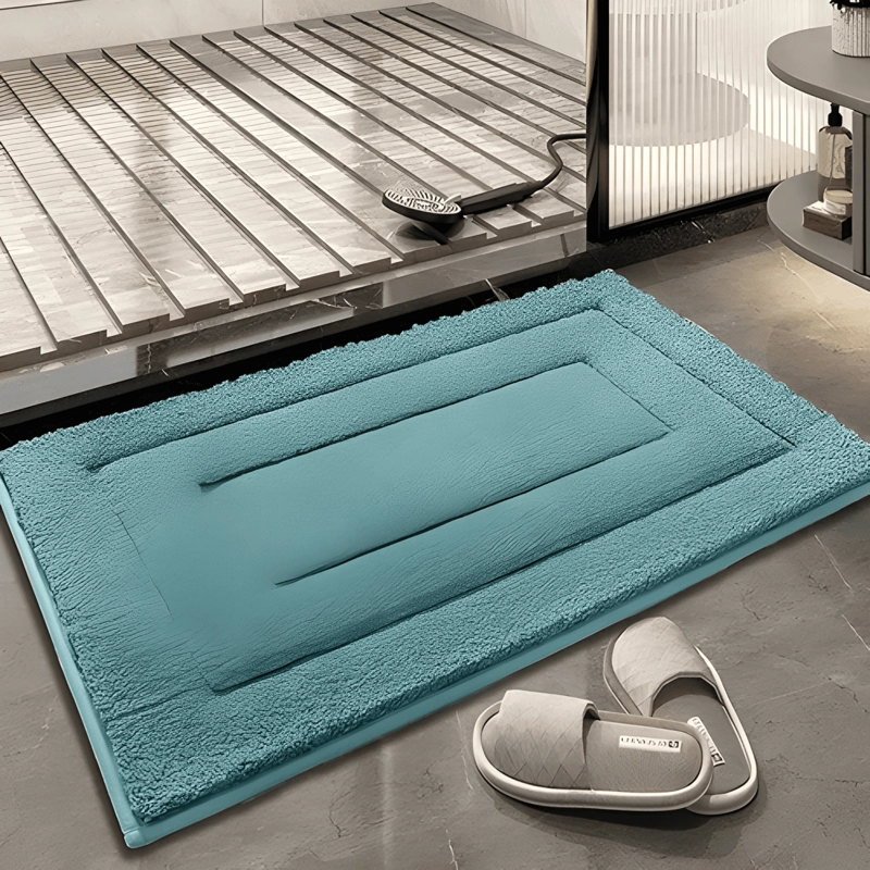 ALFOMBRA BAÑO MICROFIBRA COLOR BAJADA DUCHA ULTRA TURQUESA - 1