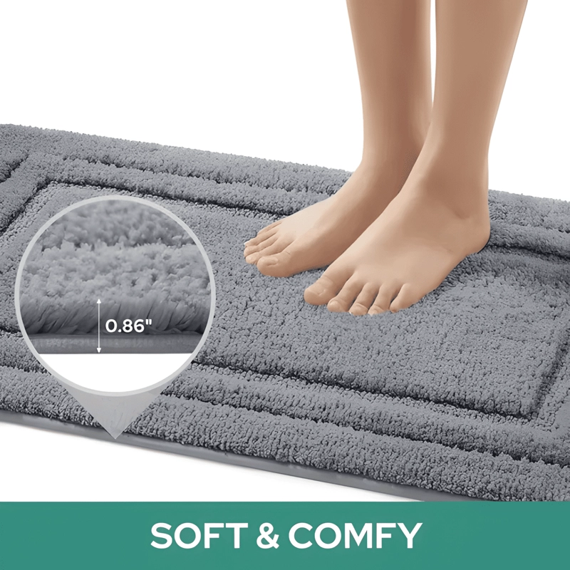 ALFOMBRA BAÑO MICROFIBRA COLOR BAJADA DUCHA ULTRA TURQUESA - 3