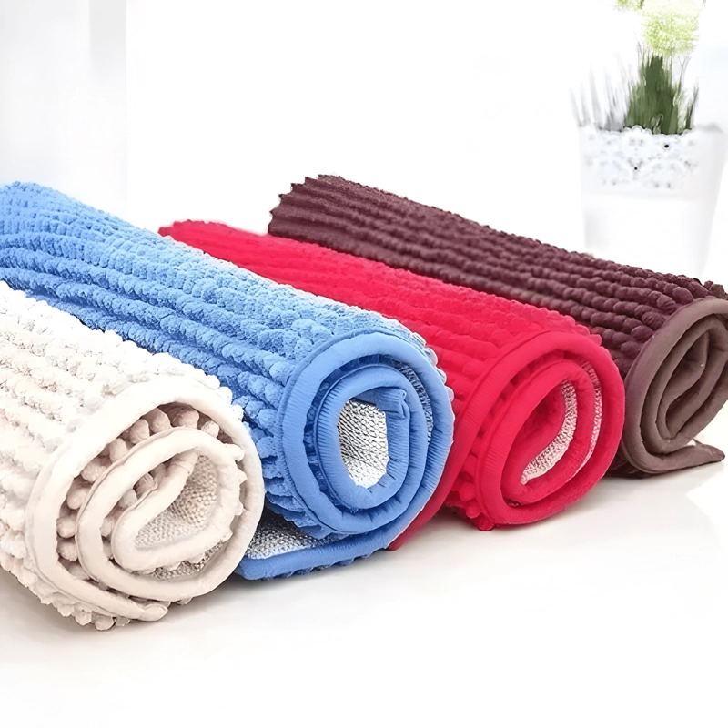 LIMPIA PIE BAÑO ANTIDESLIZANTE 40X60CM ROJO - 1