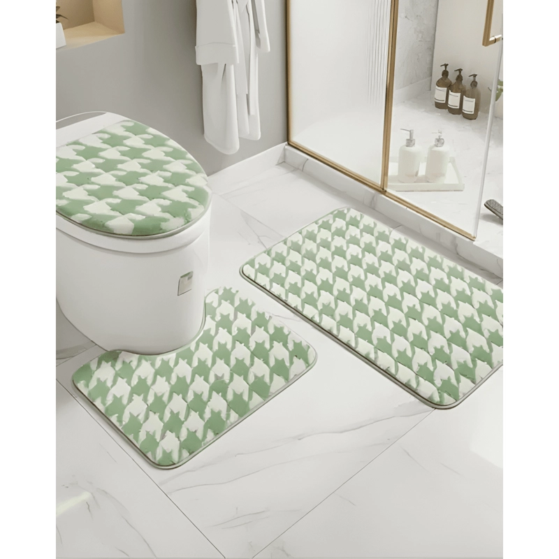 JUEGO DE ALFOMBRAS DE BAÑO 3 PIEZAS SUAVES Y ABSORBENTES #2 - 1
