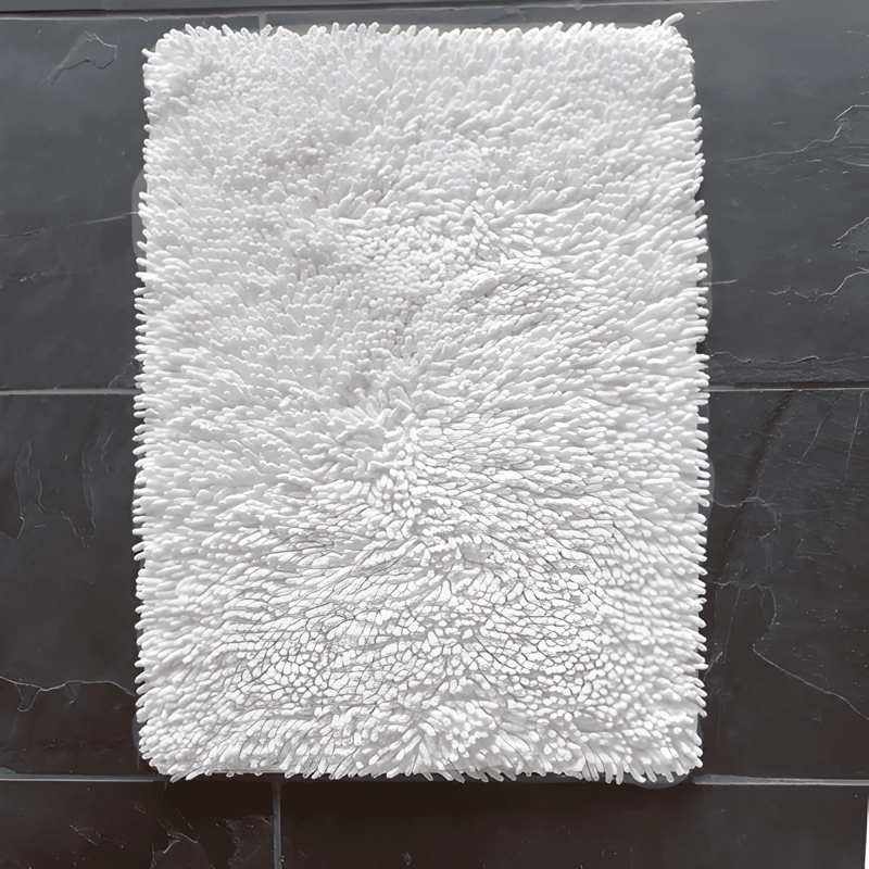 ALFOMBRA DE BAÑO MICROFIBRA BAJADA DUCHA ULTRA BLANCO - 2