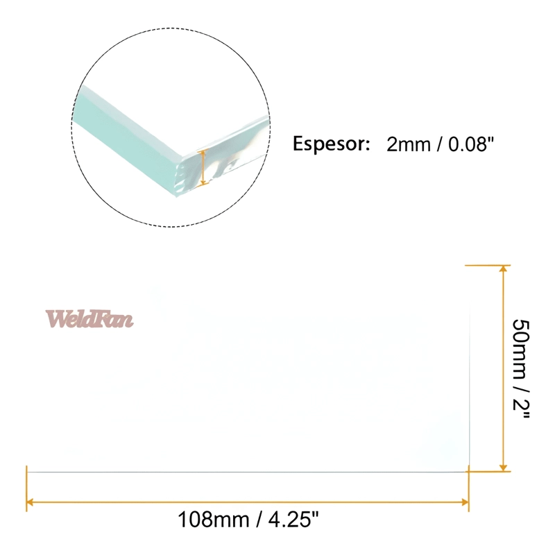 VIDRIO TRANSPARENTE PARA MASCARA DE SOLDAR X150 BLANCO - 1
