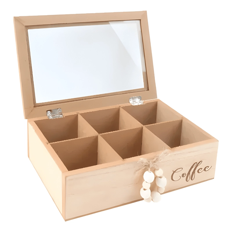 CAJA DE TE  COFFE ELEGANTE 23X7X15CM - 2